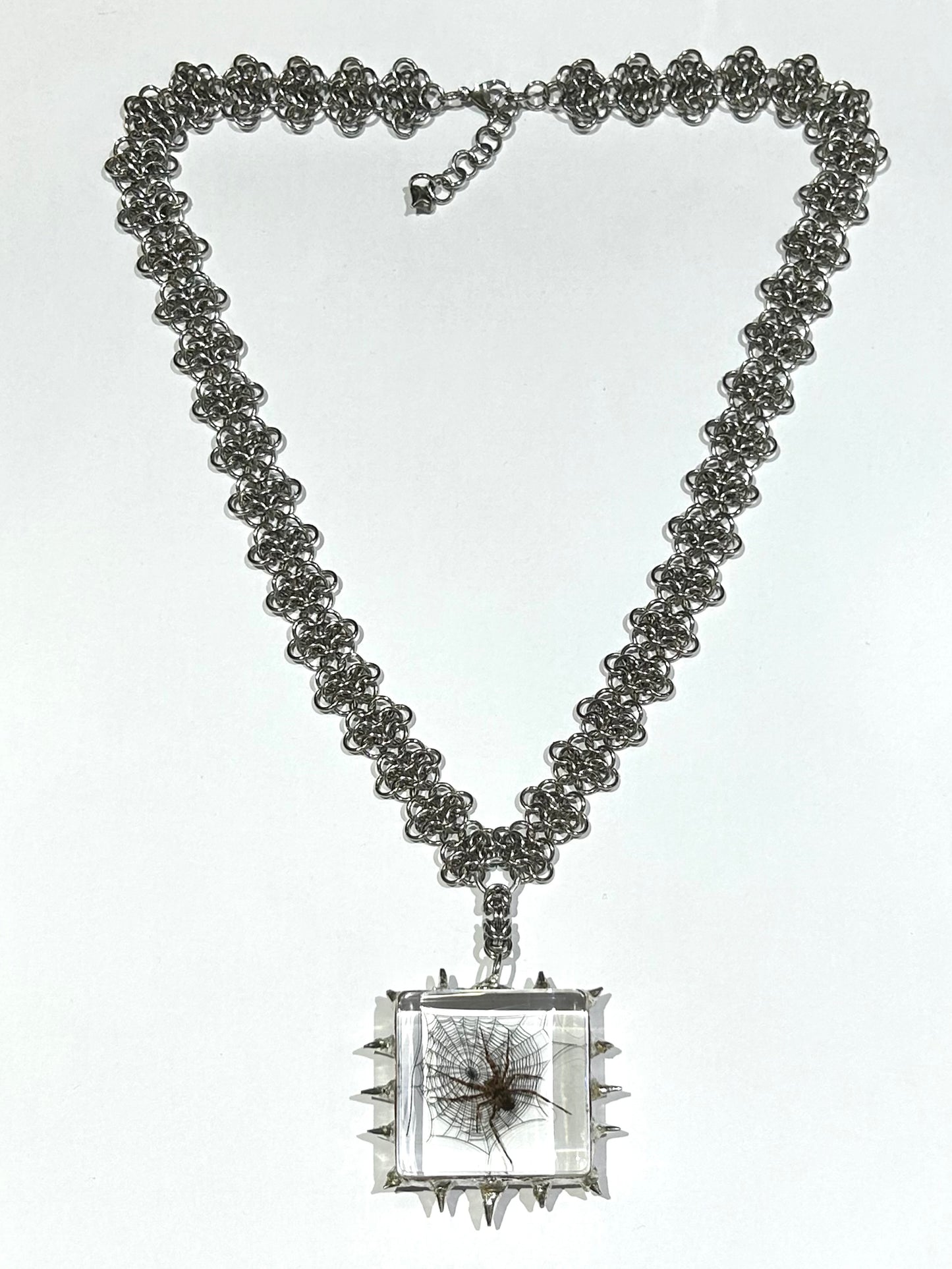 Spiky Spider Chainmail Necklace