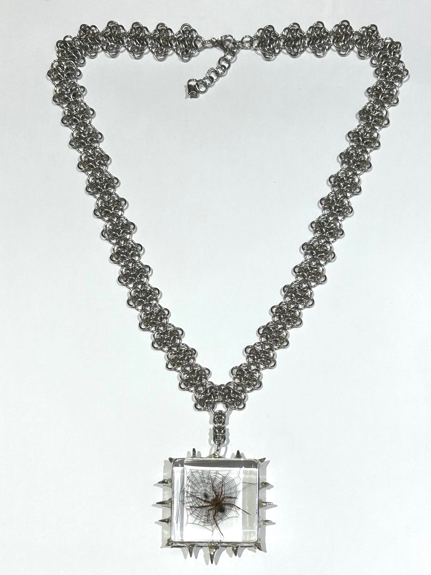 Spiky Spider Chainmail Necklace